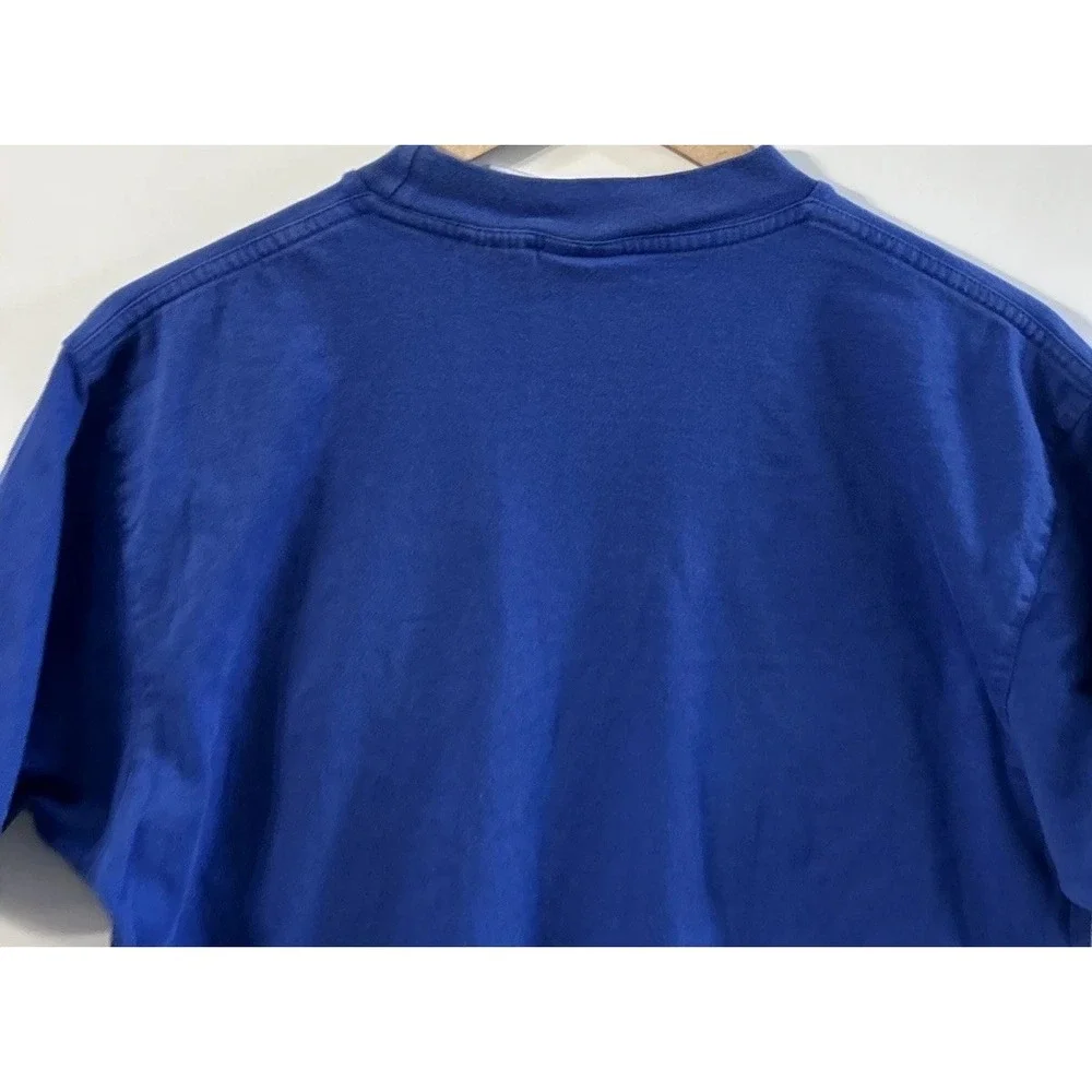 Vintage The Disney Store Mickey & Pluto Pocket T Shirt Sz Med Blue